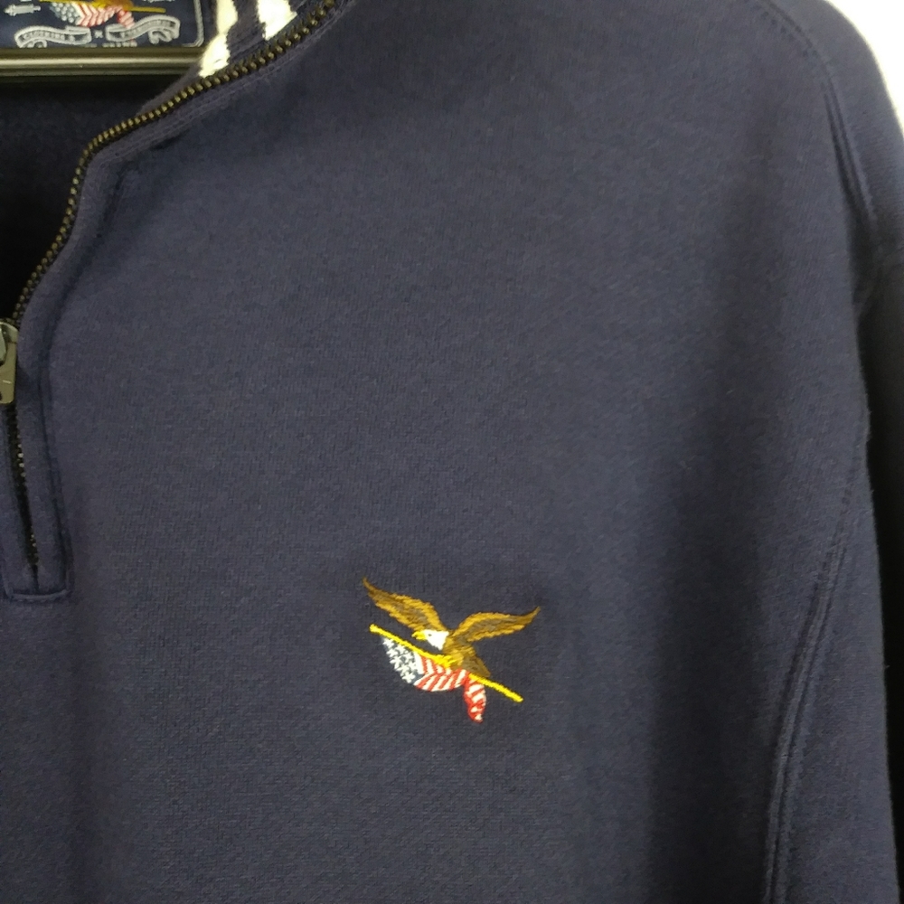 NWT American Living Navy Resort Half Zip Pullover - Picture 5 of 7